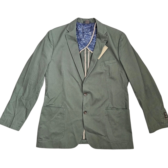 1 Like No Other Men's Cotton Sport Coat Green 44L NWT - Picture 2 of 13